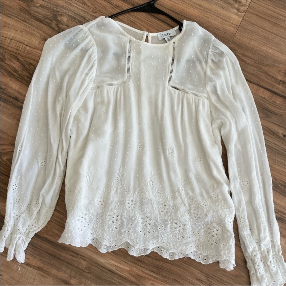 White lace blouse